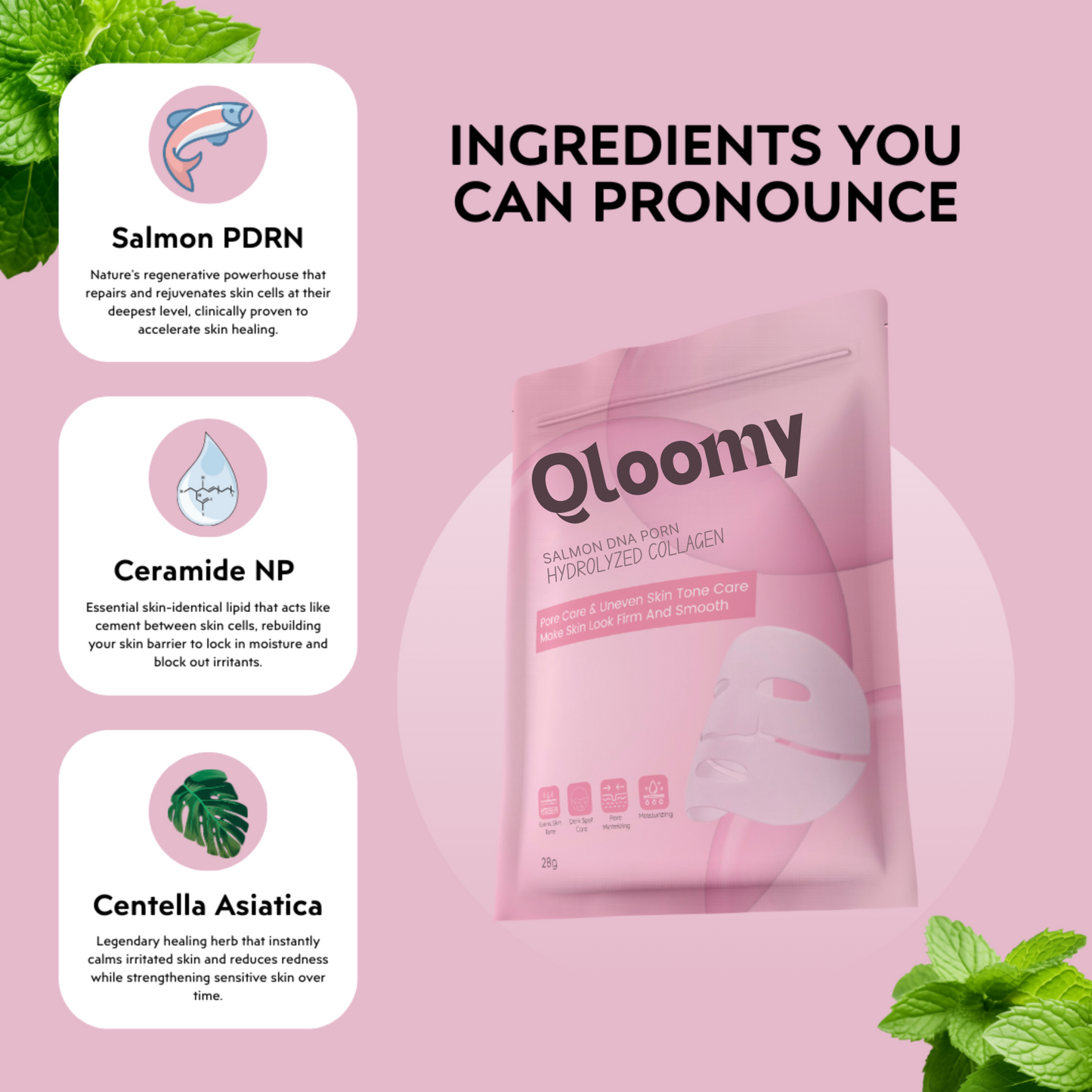 Salmon PDRN Collagen Mask (4 Masks)